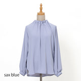 ジョーゼットギャザーネックブラウス