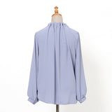 ジョーゼットギャザーネックブラウス