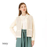 前身ツイードジャケット風カーディガン