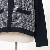 前身ツイードジャケット風カーディガン