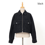 デニムフラップポケットブルゾン