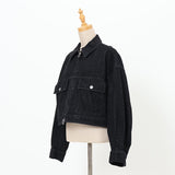 デニムフラップポケットブルゾン