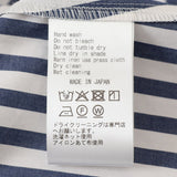 太ストライプ裾ドロストシャツ