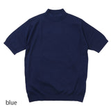 JOHN SMEDLEY 半袖モックネックニット【Made in GBR】