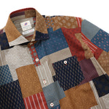 総柄プリントワイドカラーシャツ【Made in Japan】