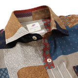 総柄プリントワイドカラーシャツ【Made in Japan】