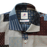 総柄プリントワイドカラーシャツ【Made in Japan】