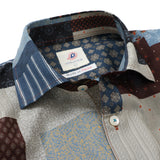 総柄プリントワイドカラーシャツ【Made in Japan】