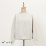 ラメ裏毛裾ドロストプルオーバー