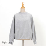 ラメ裏毛裾ドロストプルオーバー