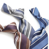 カラーダブルストライプネクタイ【Made in Italy】