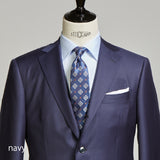 スクエアフラワー小紋ネクタイ【Made in Italy】