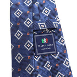 スクエアフラワー小紋ネクタイ【Made in Italy】