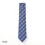 スクエアフラワー小紋ネクタイ【Made in Italy】