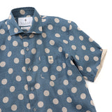 リネンドットプリントシャツ【Made in Japan】