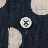 リネンドットプリントシャツ【Made in Japan】