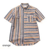 マルチカラーストライプギミックシャツ【Made in Japan】