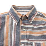 マルチカラーストライプギミックシャツ【Made in Japan】