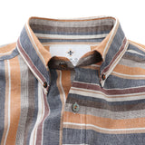 マルチカラーストライプギミックシャツ【Made in Japan】