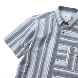 マルチカラーストライプギミックシャツ【Made in Japan】