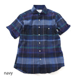 コットンボイルチェックワッシャーシャツ【Made in Japan】