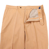 綿麻オックス無地クールマックスパンツ(ノータック)【Made in Japan】