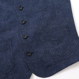 ツイルプリントアウターベスト【Made in Japan】