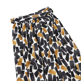 CRローン幾何柄タックスカート