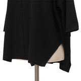 サラッとゴム地半袖ワイドニット