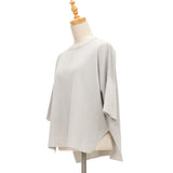 サラッとゴム地半袖ワイドニット