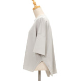 サラッとゴム地半袖ワイドニット