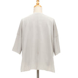 サラッとゴム地半袖ワイドニット