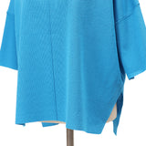 サラッとゴム地半袖ワイドニット