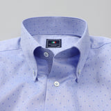 小紋ジャガードボタンダウンシャツ【Made in Japan】