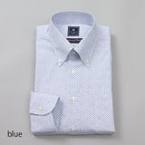 ANDREAZZAブルー小紋ボタンダウンシャツ【Made in Japan】