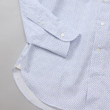 ANDREAZZAブルー小紋ボタンダウンシャツ【Made in Japan】