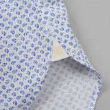 ANDREAZZAブルー小紋ボタンダウンシャツ【Made in Japan】