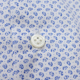 ANDREAZZAブルー小紋ボタンダウンシャツ【Made in Japan】