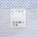 ANDREAZZAブルー小紋ボタンダウンシャツ【Made in Japan】