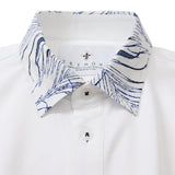 襟プリントポロシャツ【Made in Japan】