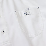 襟プリントポロシャツ【Made in Japan】