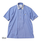 襟プリントポロシャツ【Made in Japan】