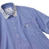 襟プリントポロシャツ【Made in Japan】