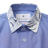 襟プリントポロシャツ【Made in Japan】