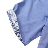 襟プリントポロシャツ【Made in Japan】