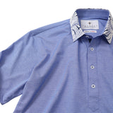 襟プリントポロシャツ【Made in Japan】