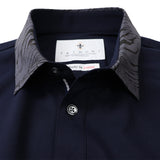 襟プリントポロシャツ【Made in Japan】