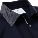 襟プリントポロシャツ【Made in Japan】