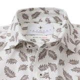 プリントカノコ前開きポロシャツ【Made in Japan】