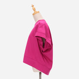 コクーン型半袖無地Tシャツ